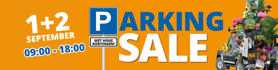 Parkingsale bij Groenrijk Maasbree op 1 en 2 september
